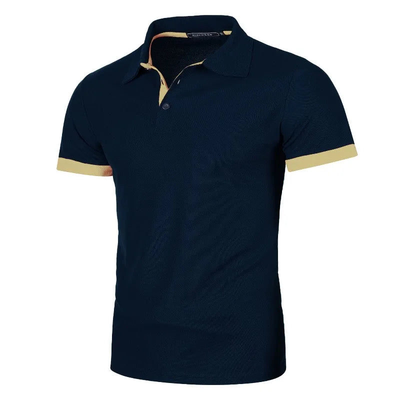 Summer Polo Tee Shirts Men's Short Sleeve Quick Dry T-shirt Breathable Work Shirt Fishing Hiking Golf Polos Top Man