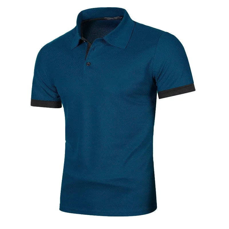 Summer Polo Tee Shirts Men's Short Sleeve Quick Dry T-shirt Breathable Work Shirt Fishing Hiking Golf Polos Top Man
