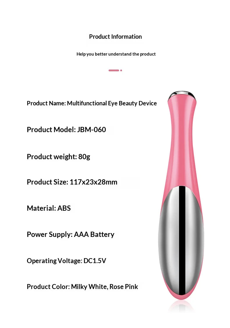 Electric Eye Massage Beauty Instrument Exquisite Eye Skin De-Bagging De-Watering Reduce Fine Lines Care Instrument