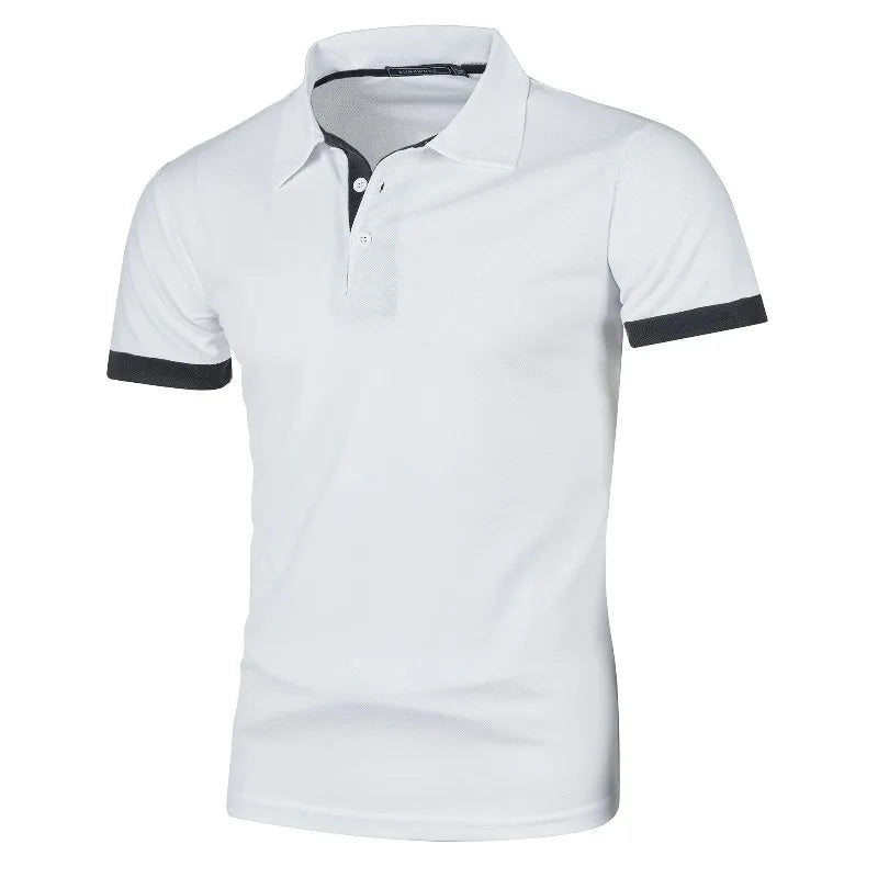 Summer Polo Tee Shirts Men's Short Sleeve Quick Dry T-shirt Breathable Work Shirt Fishing Hiking Golf Polos Top Man