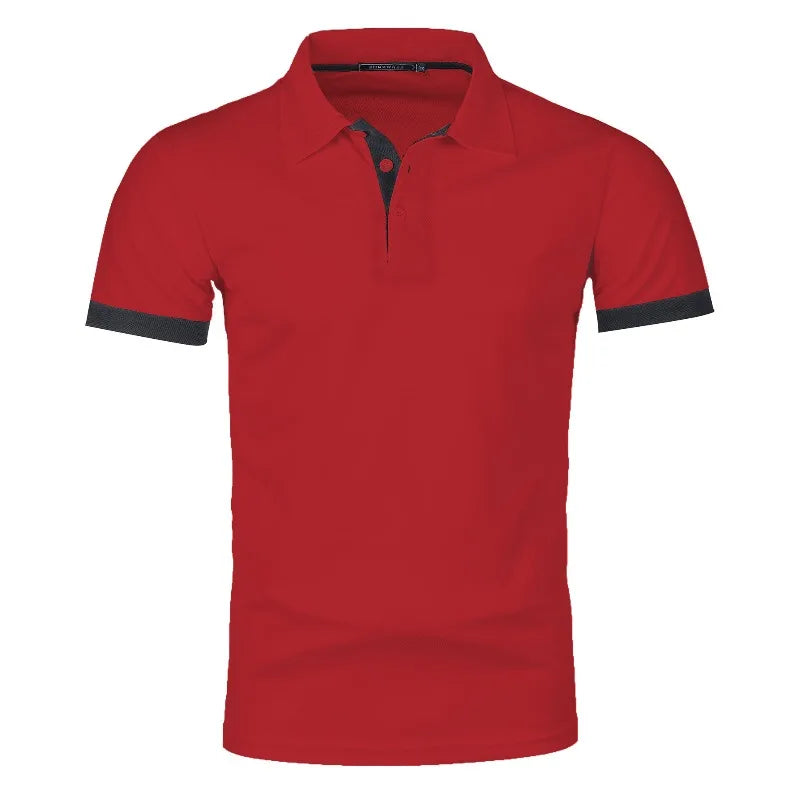 Summer Polo Tee Shirts Men's Short Sleeve Quick Dry T-shirt Breathable Work Shirt Fishing Hiking Golf Polos Top Man