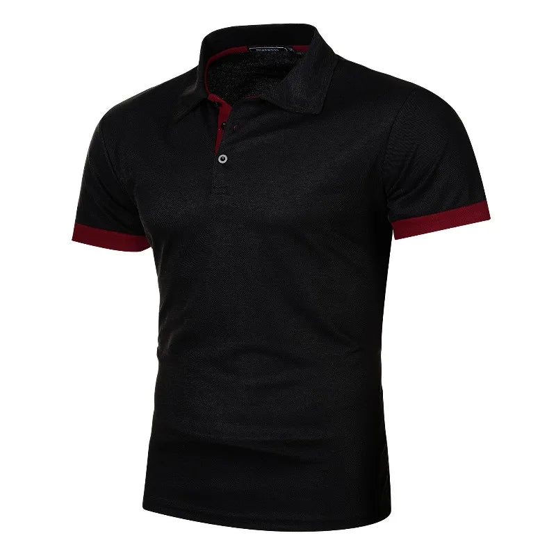 Summer Polo Tee Shirts Men's Short Sleeve Quick Dry T-shirt Breathable Work Shirt Fishing Hiking Golf Polos Top Man