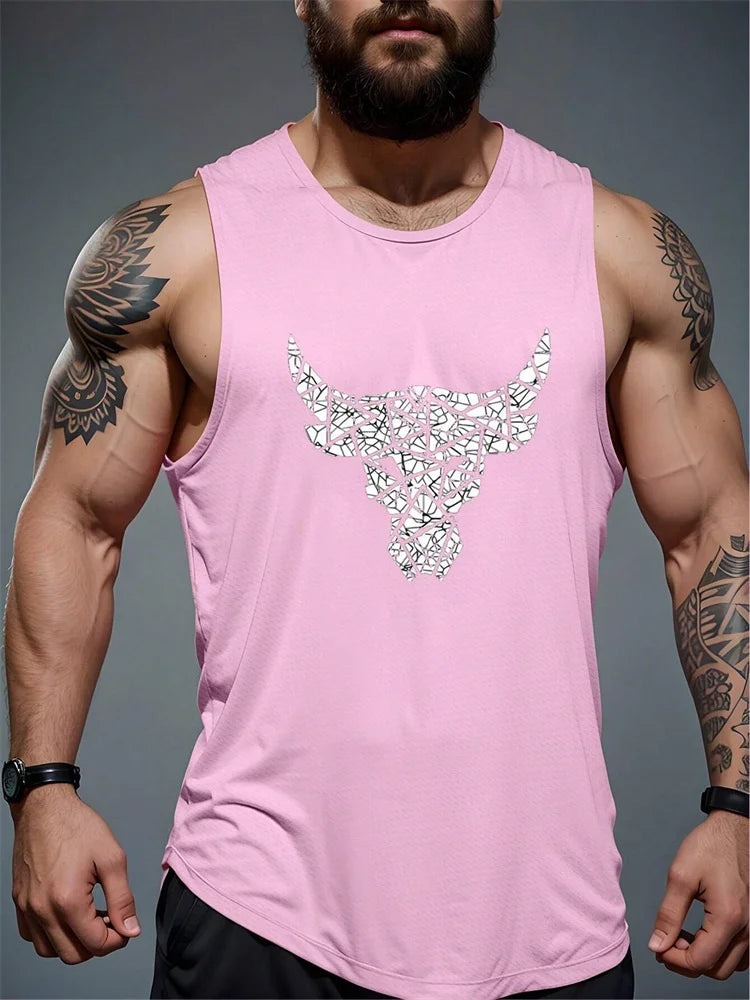 New Men's Outdoor Casual T-Shirt Gym Exercise Sleeveless Shirt Mens Summer Loose Undershirt Running Vest Fashion Casual Clothing