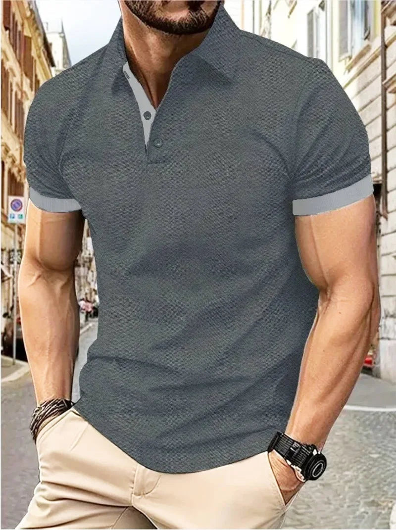 Summer Polo Tee Shirts Men's Short Sleeve Quick Dry T-shirt Breathable Work Shirt Fishing Hiking Golf Polos Top Man