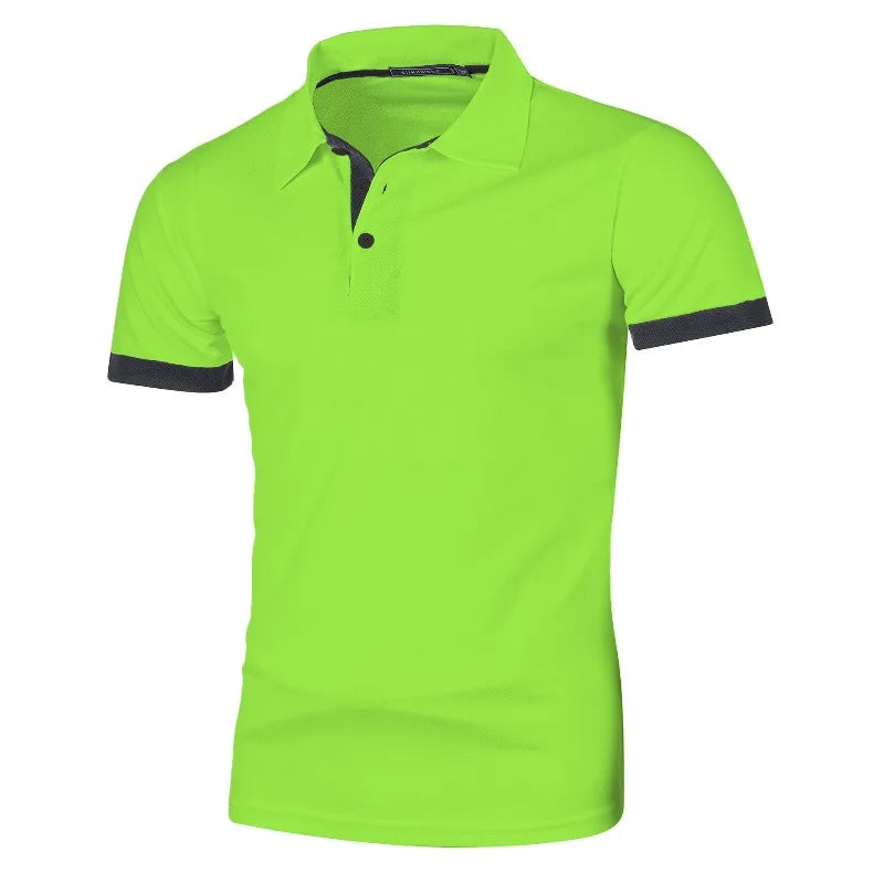 Summer Polo Tee Shirts Men's Short Sleeve Quick Dry T-shirt Breathable Work Shirt Fishing Hiking Golf Polos Top Man
