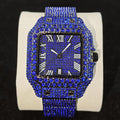 Hot UNIGUET Men's Square Watch Luxury Hip Hop Diamond Jewelry Waterproof Stainless Steel Quartz Wristwatch Fashion Man Accessory