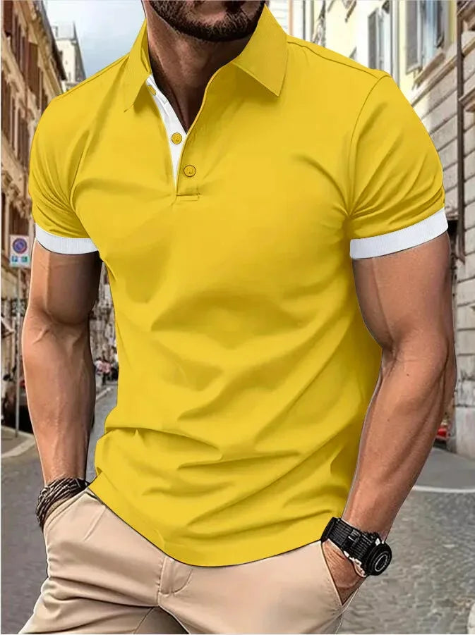 Summer Polo Tee Shirts Men's Short Sleeve Quick Dry T-shirt Breathable Work Shirt Fishing Hiking Golf Polos Top Man