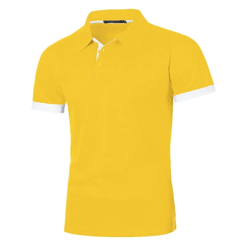 Summer Polo Tee Shirts Men's Short Sleeve Quick Dry T-shirt Breathable Work Shirt Fishing Hiking Golf Polos Top Man
