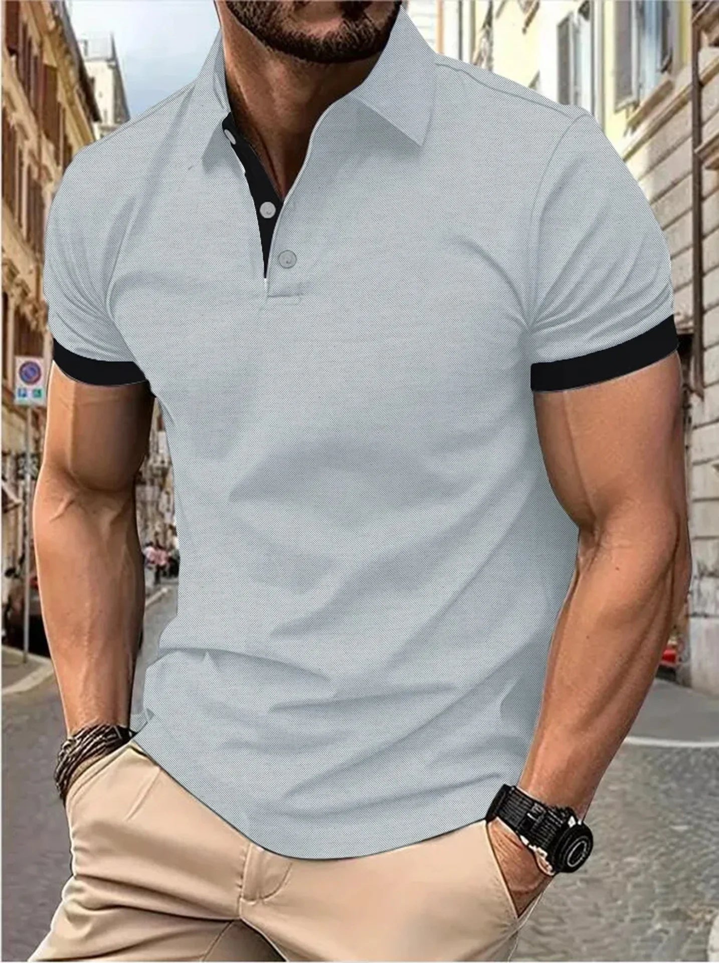 Summer Polo Tee Shirts Men's Short Sleeve Quick Dry T-shirt Breathable Work Shirt Fishing Hiking Golf Polos Top Man