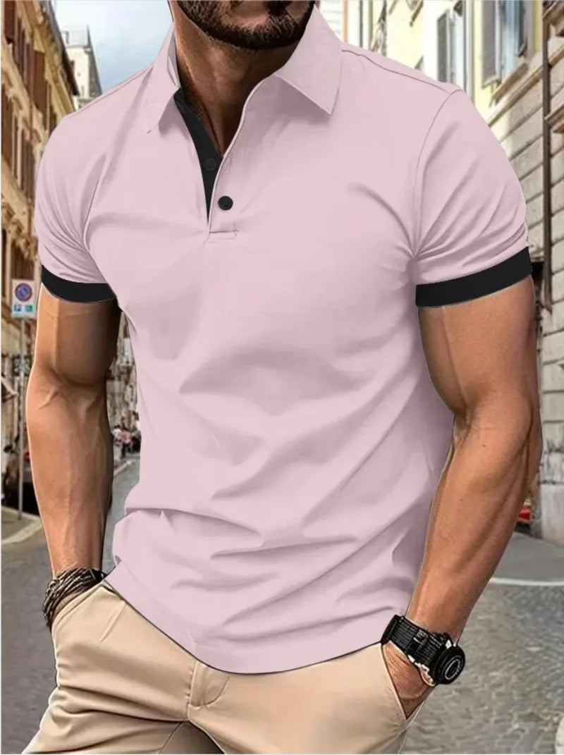 Summer Polo Tee Shirts Men's Short Sleeve Quick Dry T-shirt Breathable Work Shirt Fishing Hiking Golf Polos Top Man