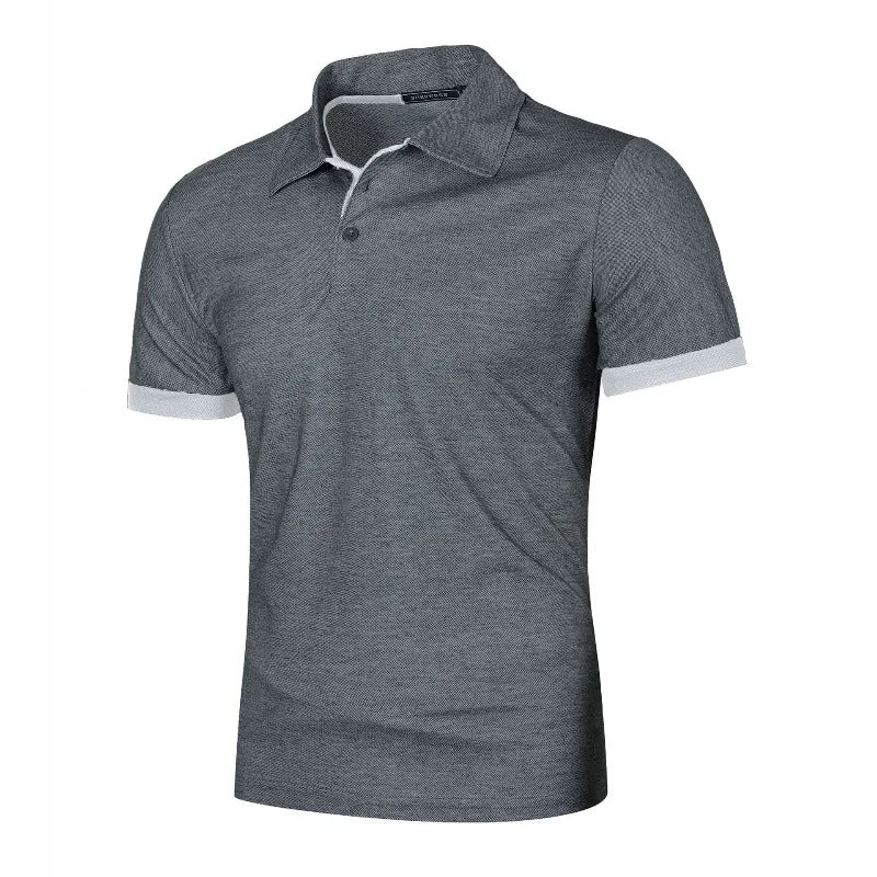 Summer Polo Tee Shirts Men's Short Sleeve Quick Dry T-shirt Breathable Work Shirt Fishing Hiking Golf Polos Top Man