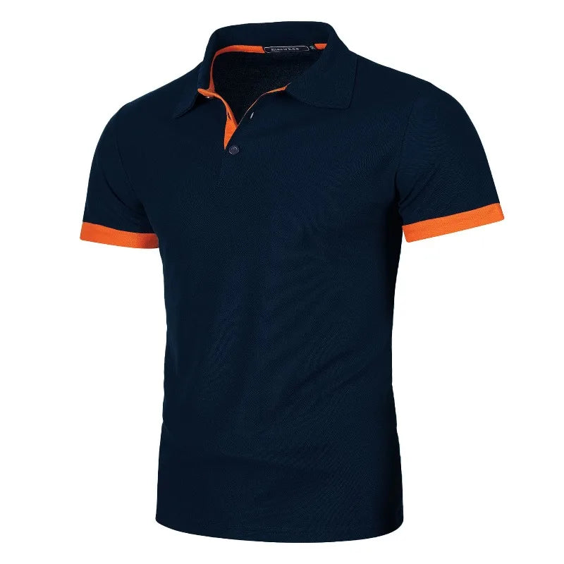 Summer Polo Tee Shirts Men's Short Sleeve Quick Dry T-shirt Breathable Work Shirt Fishing Hiking Golf Polos Top Man