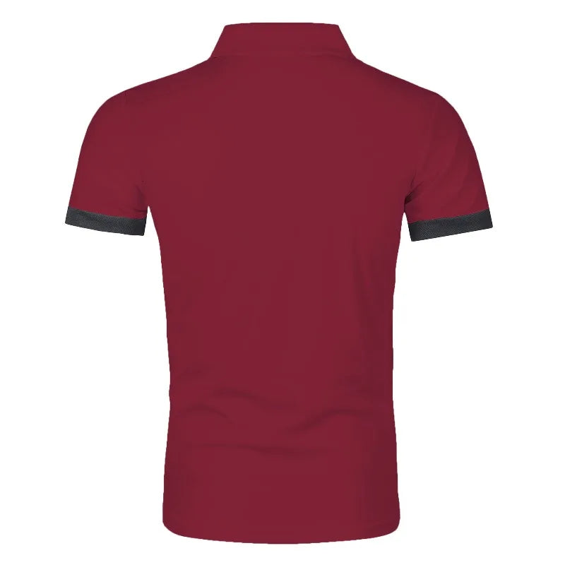 Summer Polo Tee Shirts Men's Short Sleeve Quick Dry T-shirt Breathable Work Shirt Fishing Hiking Golf Polos Top Man