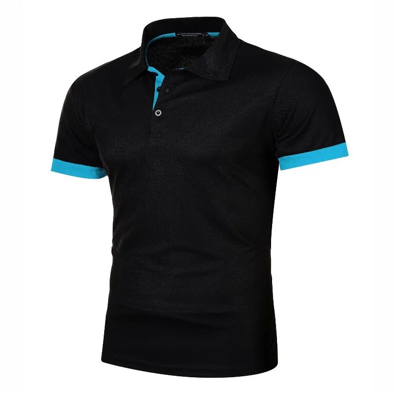 Summer Polo Tee Shirts Men's Short Sleeve Quick Dry T-shirt Breathable Work Shirt Fishing Hiking Golf Polos Top Man