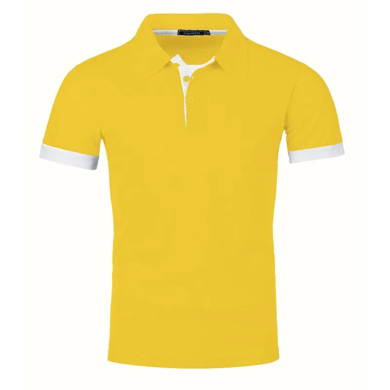 Summer Polo Tee Shirts Men's Short Sleeve Quick Dry T-shirt Breathable Work Shirt Fishing Hiking Golf Polos Top Man